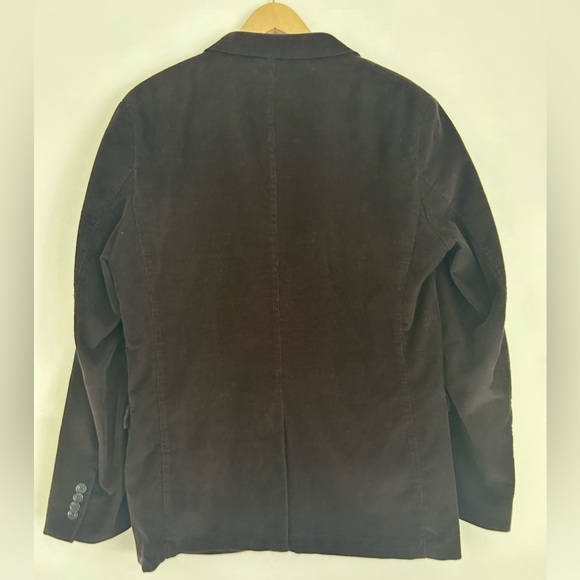 🐻 Men’s JOSEPH ABBOUD Two-Button Blazer Corduroy Dark Brown Large - Picture 4 of 5